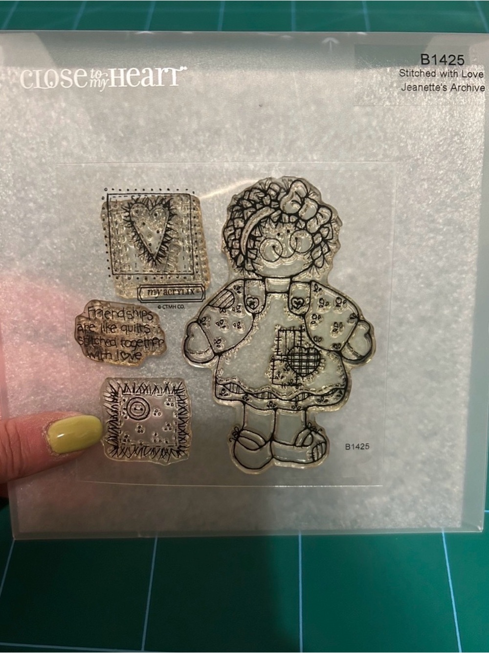 (5 for $20) Close to my Heart Stitched with Love stamp set